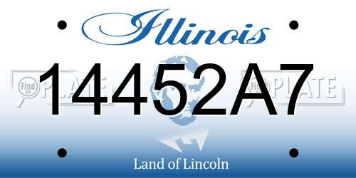 14452A7 Illinois License Plate