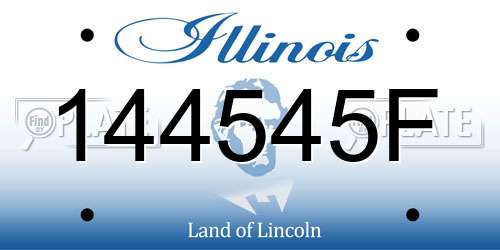 144545F Illinois License Plate