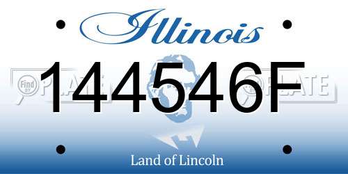 144546F Illinois License Plate