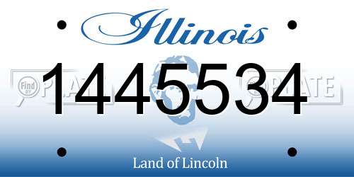 1445534 Illinois License Plate