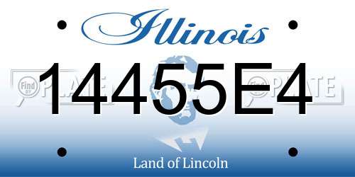 14455E4 Illinois License Plate
