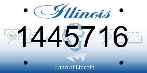1445716 Illinois License Plate
