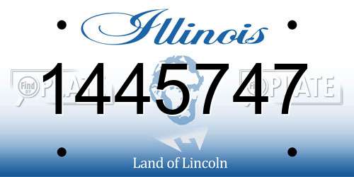 1445747 Illinois License Plate