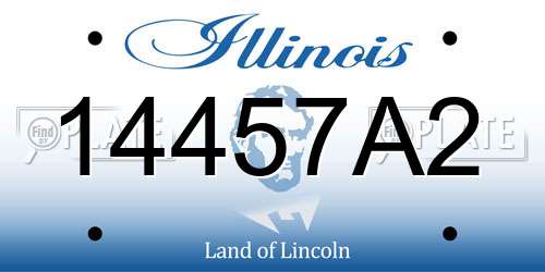 14457A2 Illinois License Plate