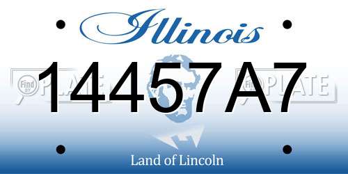 14457A7 Illinois License Plate