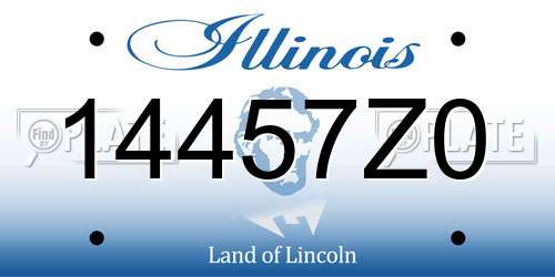 14457Z0 Illinois License Plate