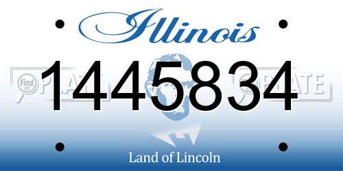 1445834 Illinois License Plate