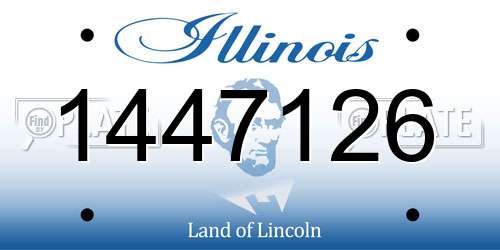 1447126 Illinois License Plate