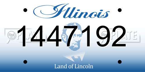 1447192 Illinois License Plate