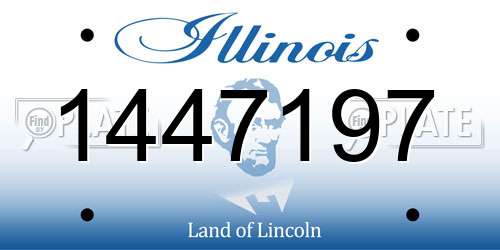 1447197 Illinois License Plate