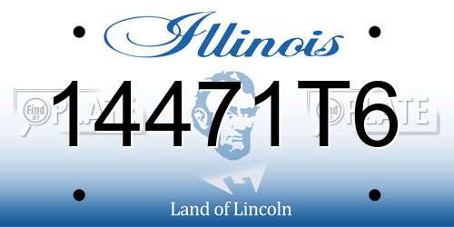 14471T6 Illinois License Plate