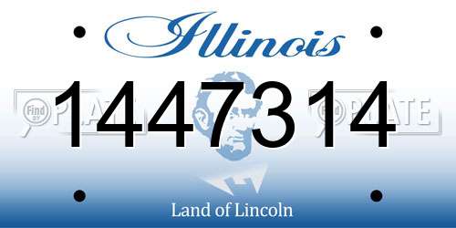 1447314 Illinois License Plate