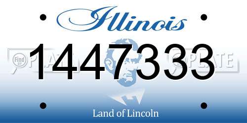 1447333 Illinois License Plate