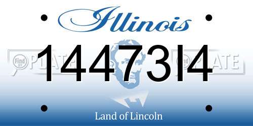 14473I4 Illinois License Plate