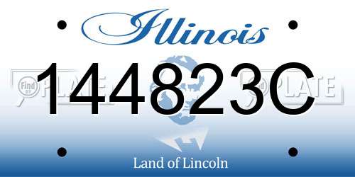 144823C Illinois License Plate
