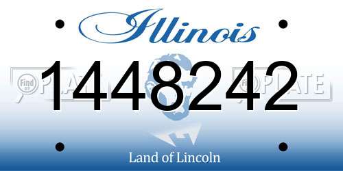 1448242 Illinois License Plate