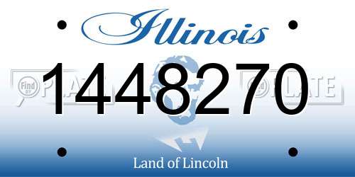 1448270 Illinois License Plate