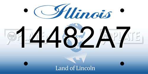 14482A7 Illinois License Plate