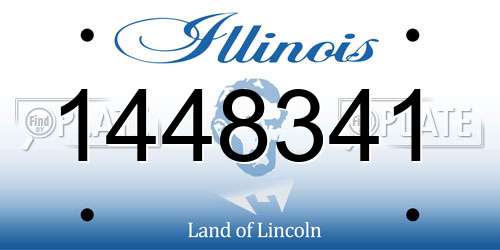 1448341 Illinois License Plate