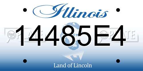 14485E4 Illinois License Plate