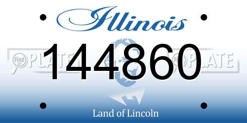 144860 Illinois License Plate