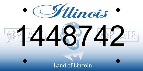 1448742 Illinois License Plate