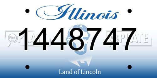 1448747 Illinois License Plate