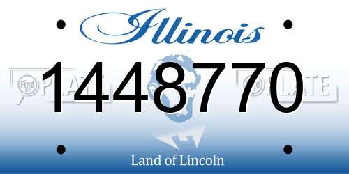 1448770 Illinois License Plate