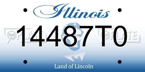 14487T0 Illinois License Plate