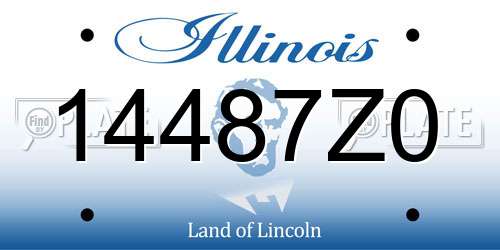 14487Z0 Illinois License Plate
