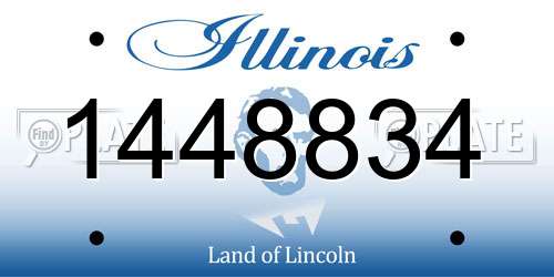 1448834 Illinois License Plate