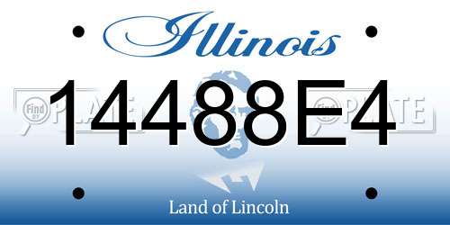 14488E4 Illinois License Plate