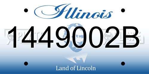 1449002B Illinois License Plate
