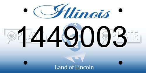 1449003 Illinois License Plate