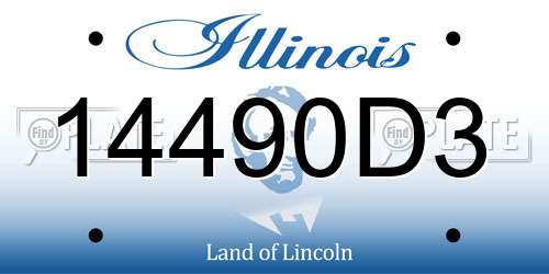 14490D3 Illinois License Plate