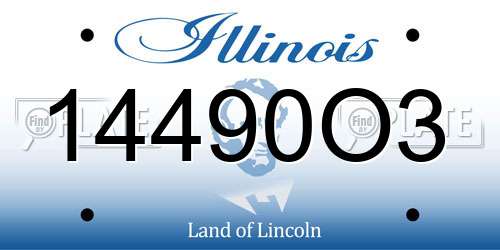 14490O3 Illinois License Plate