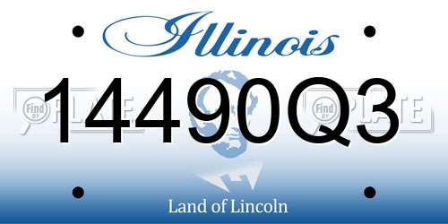14490Q3 Illinois License Plate