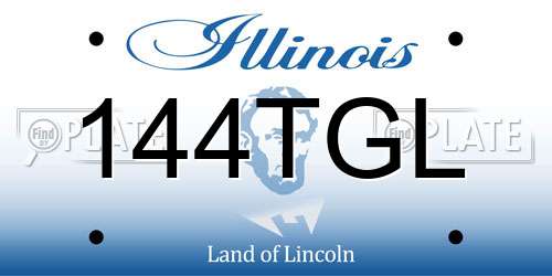 144TGL Illinois License Plate