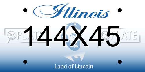144X45 Illinois License Plate