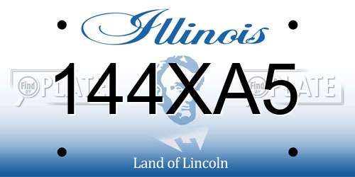 144XA5 Illinois License Plate