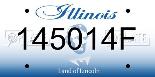 145014F Illinois License Plate