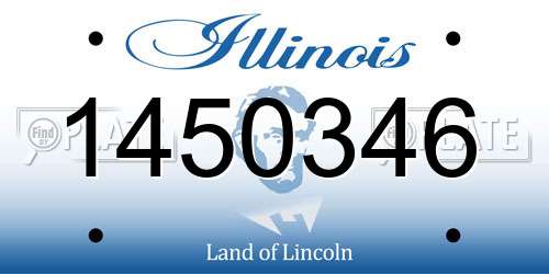 1450346 Illinois License Plate
