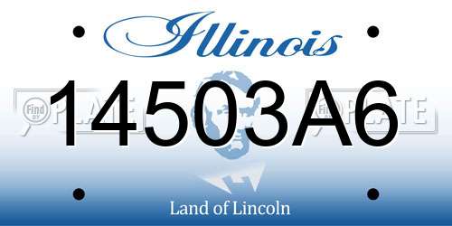 14503A6 Illinois License Plate
