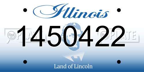 1450422 Illinois License Plate