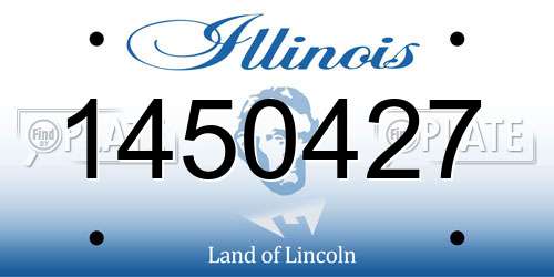 1450427 Illinois License Plate