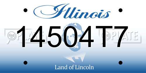 14504T7 Illinois License Plate