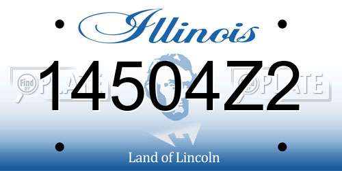 14504Z2 Illinois License Plate