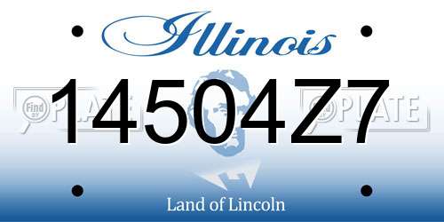 14504Z7 Illinois License Plate