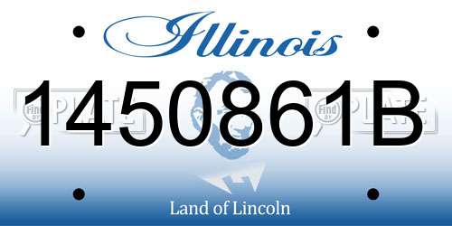 1450861B Illinois License Plate