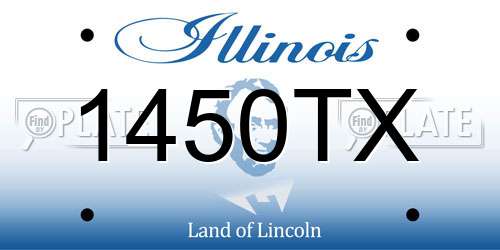 1450TX Illinois License Plate